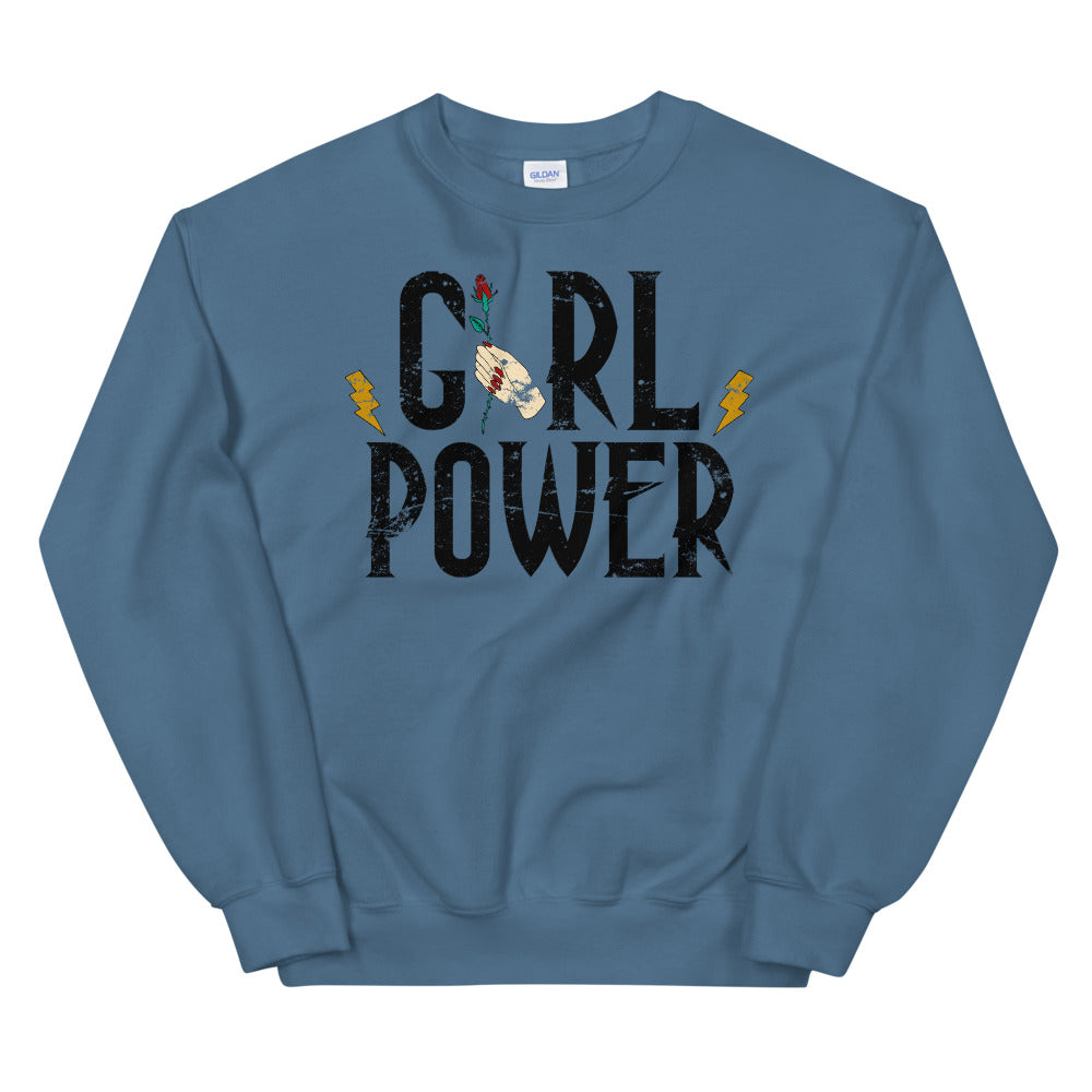 Vintage Girl Power Graphic Sweatshirt for Women