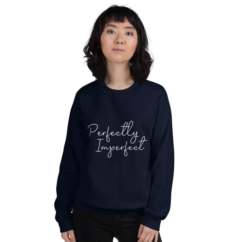 Navy Perfectly Imperfect Pullover Crew Neck Sweatshirt for Women