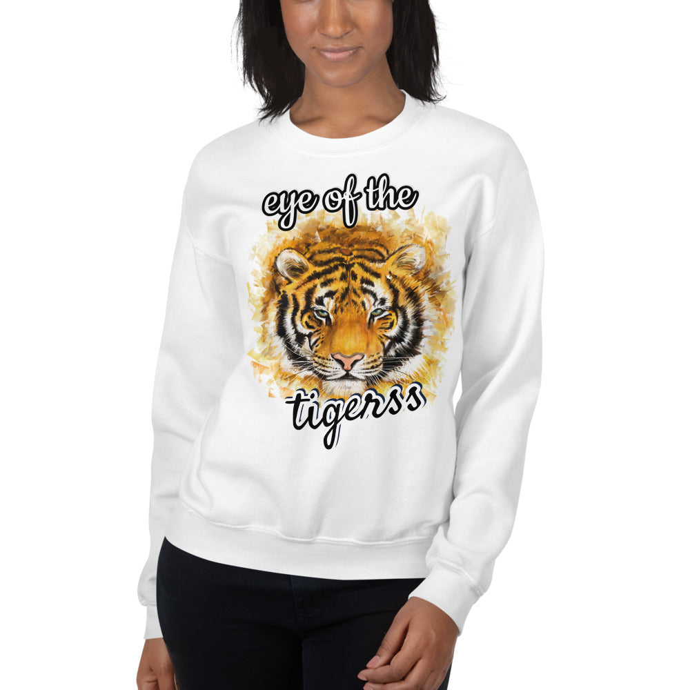 Eye Of The Tigress Crewneck Sweatshirt for Women