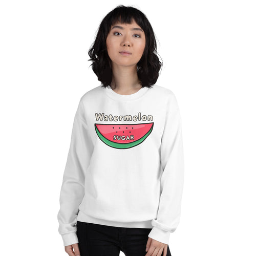 Watermelon Sugar Sweatshirt - White Watermelon Sugar Sweatshirt for Women