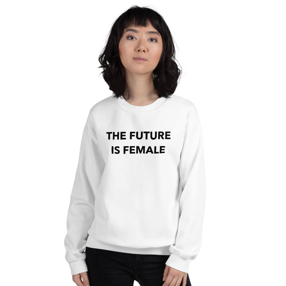 White Future is Female Pullover Crewneck Sweatshirt for Women