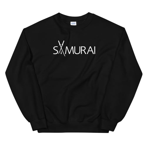 Samurai Sweatshirt | Black Crewneck Samurai Sweatshirt for Women