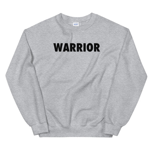 Warrior Sweatshirt | Grey One word Sweatshirt for Women