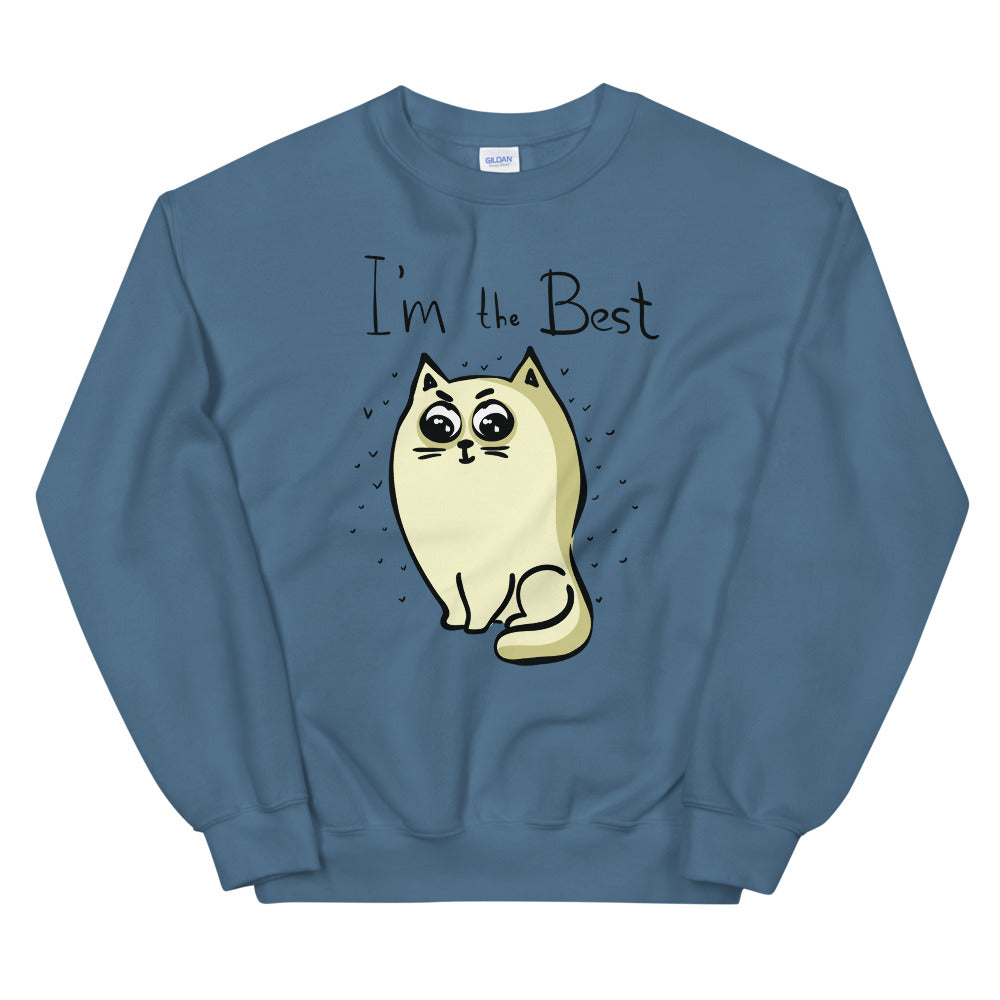 I am The Best Cat Sweatshirt | Cat Meme Crewneck For Women