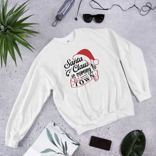 Santa Claus is Coming To Town Sweatshirt for Women