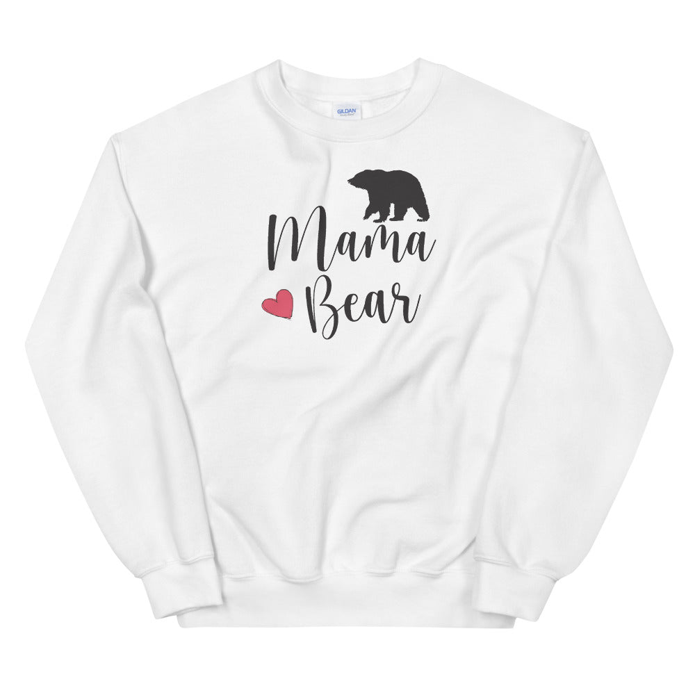 Mama Bear Sweatshirt - White Bear's Mama Graphic Pullover Crewneck