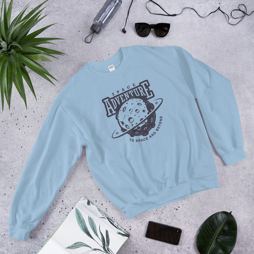 Space Adventure: To Space and Beyond Asteroids Crewneck Sweatshirt