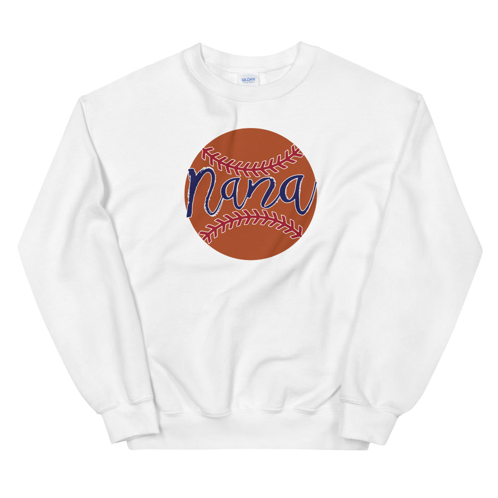 Baseball Nana Crewneck Sweatshirt for Women