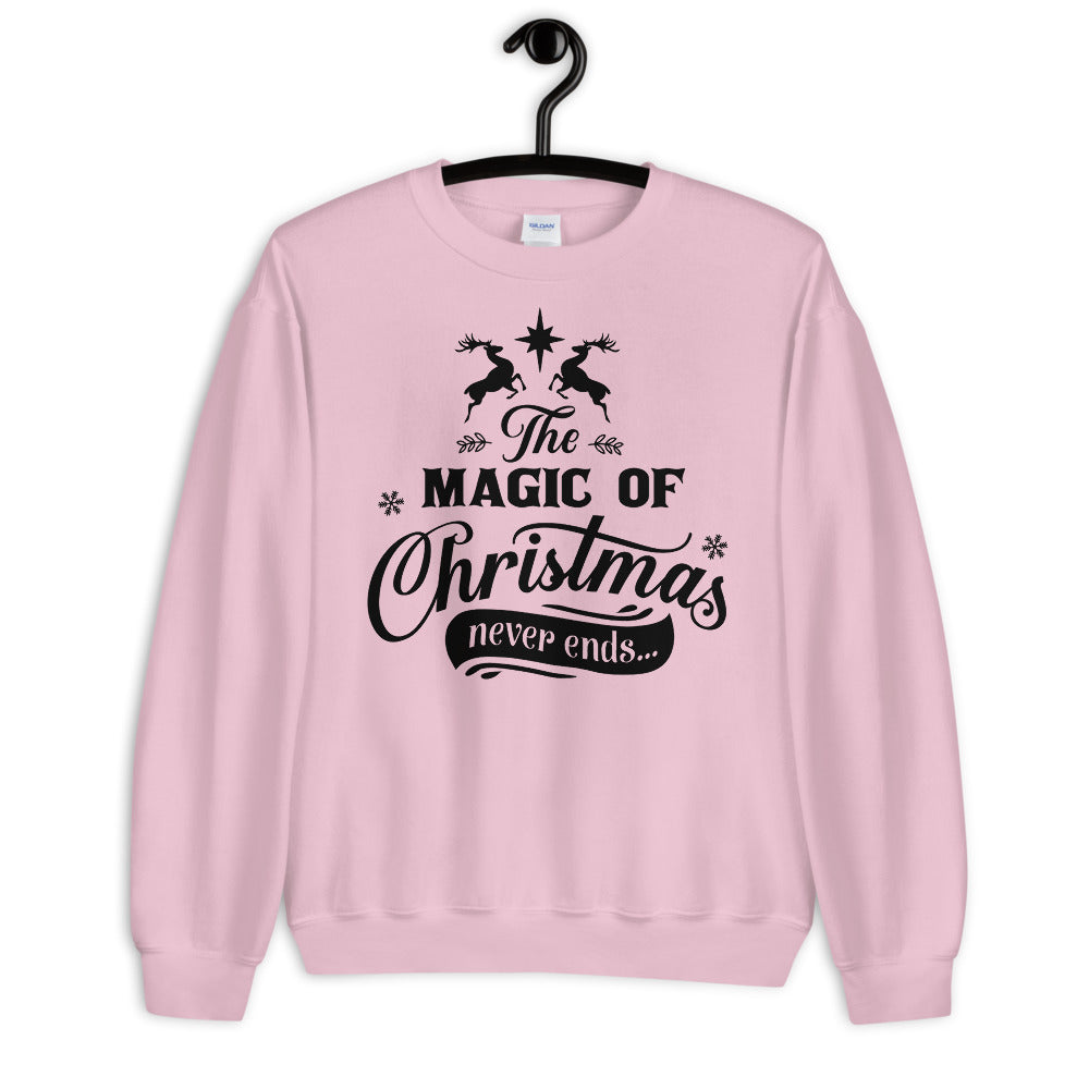 The Magic of Christmas Never Ends Sweatshirt for Women