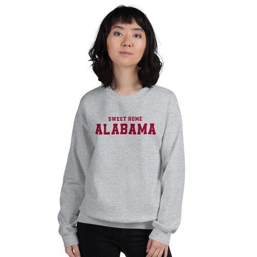 Sweet Home Alabama Sweatshirt | Grey Alabama State Pullover Crewneck