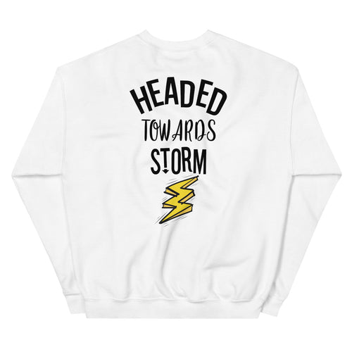 Headed Towards Storm Sweatshirt in White for Women