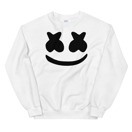 White DJ Marshmello Pullover Crewneck Sweatshirt for Women