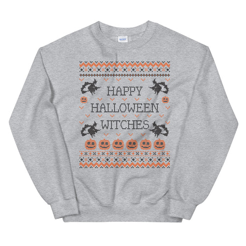 Happy Halloween Witches Ugly Crewneck Sweatshirt