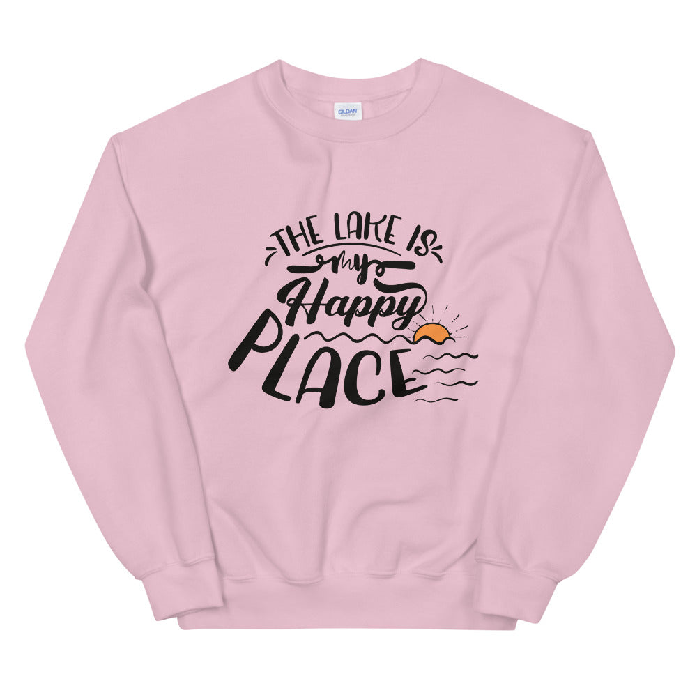 The Lake is My Happy Place Crewneck Sweatshirt