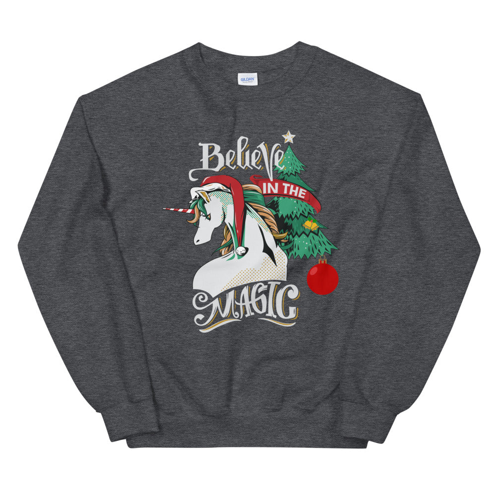 Believe in The Magic Christmas Crewneck Sweatshirt for Women