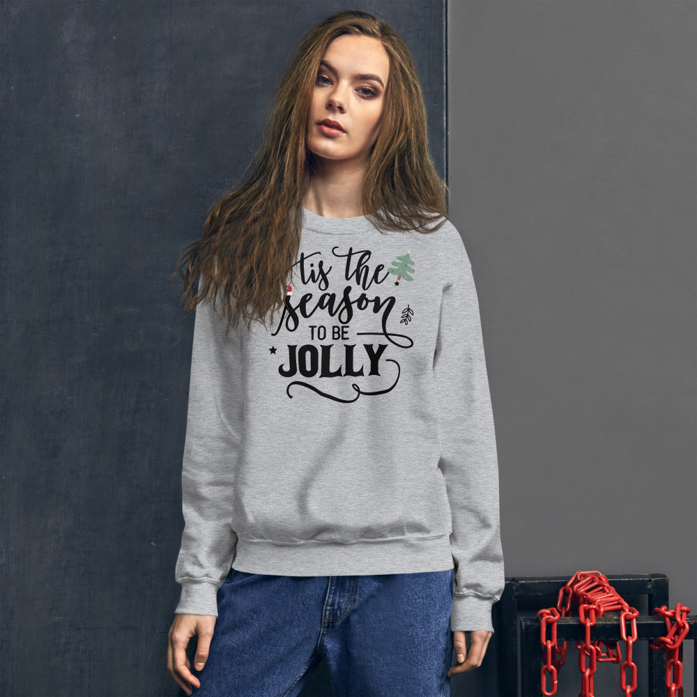 Tis The Season To Be Jolly Lyrics Sweatshirt for Women