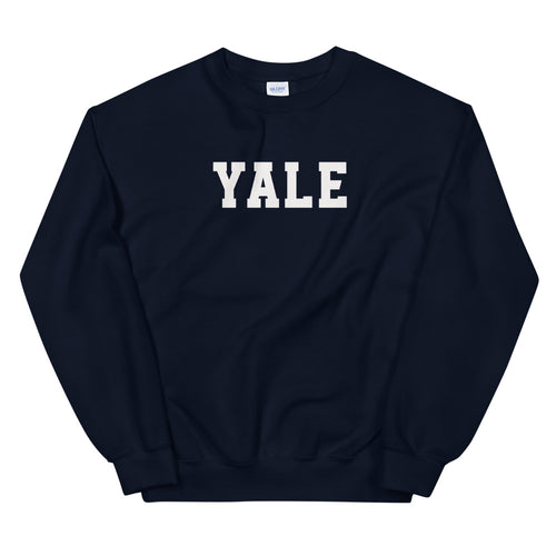Navy Yale Pullover Crewneck Sweatshirt for Women