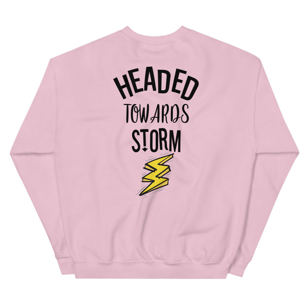 Headed Towards Storm Sweatshirt in Pink for Women