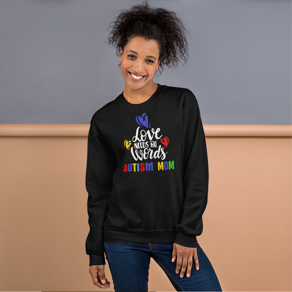 Autism Mom Sweatshirt | Black Love Has No Words Autism Mom Sweatshirt