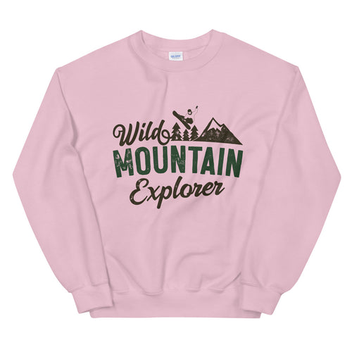 Wild Snowboarding Mountain Explorer Crewneck Sweatshirt