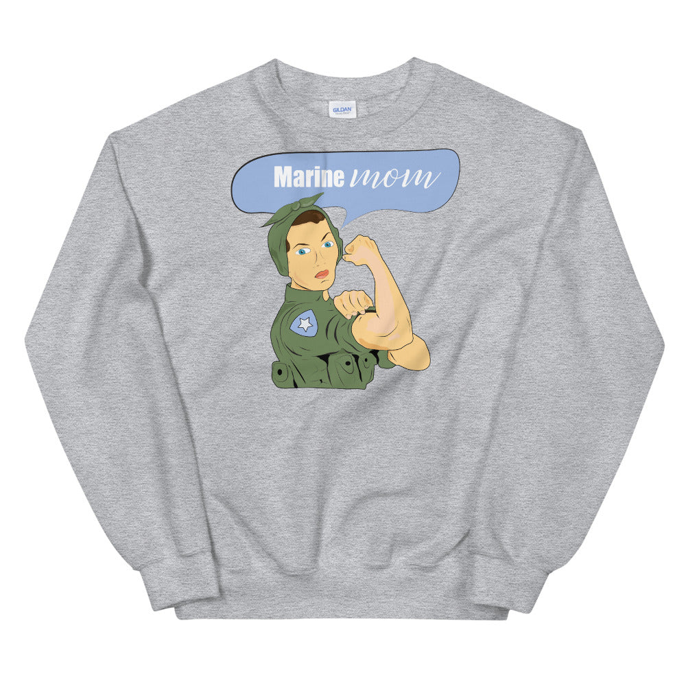 Marine Corps Mom Sweatshirt Graphic Printed Pullover Crewneck