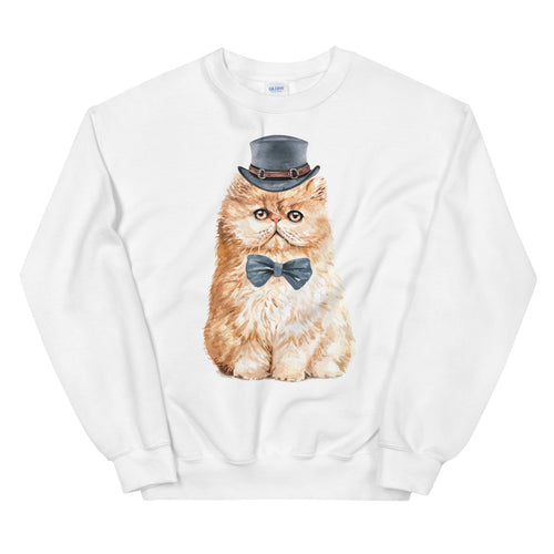The Cat in the Hat and Bow Meme Crewneck Sweatshirt