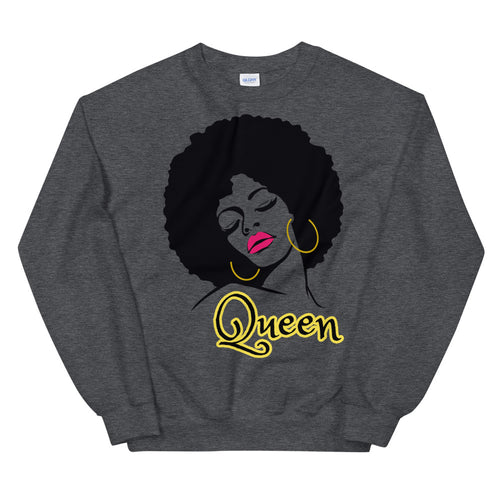 Queen Afro Girl Crewneck Sweatshirt for Women