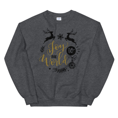 Joy To The World Crewneck Sweatshirt for Christmas & Holidays