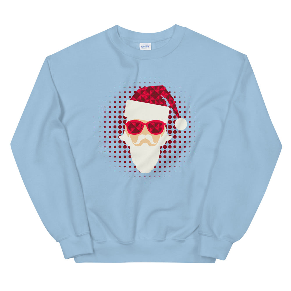 Modern Disco Santa Claus Christmas Pullover Crewneck Sweatshirt