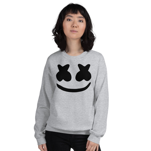Grey DJ Marshmello Pullover Crewneck Sweatshirt for Women