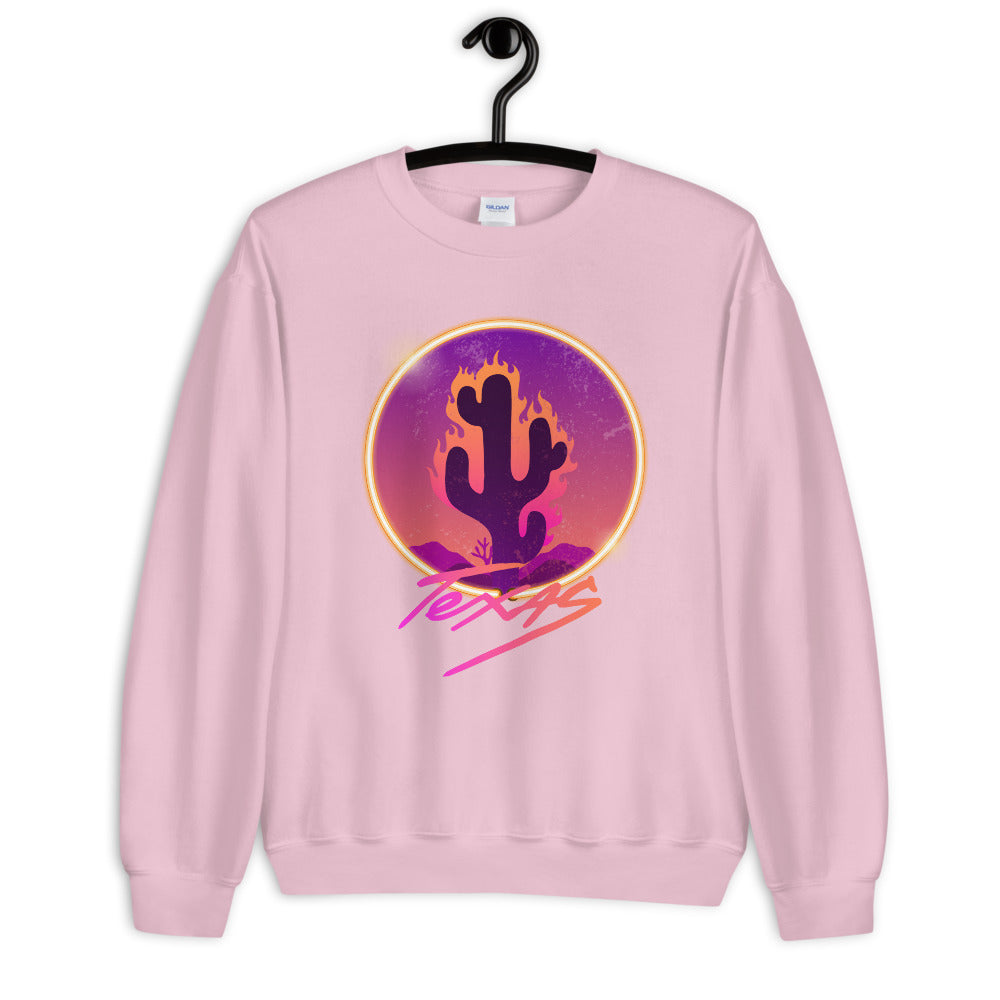 Texas Cactus Crewneck Sweatshirt for Women