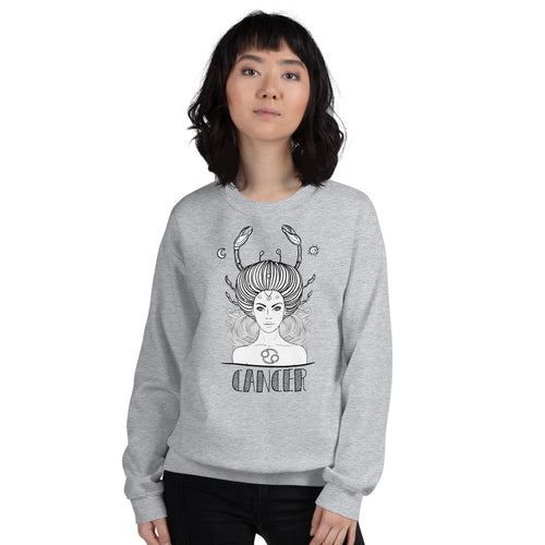 Cancer Sweatshirt | Grey Crewneck Cancer Zodiac Sweatshirt