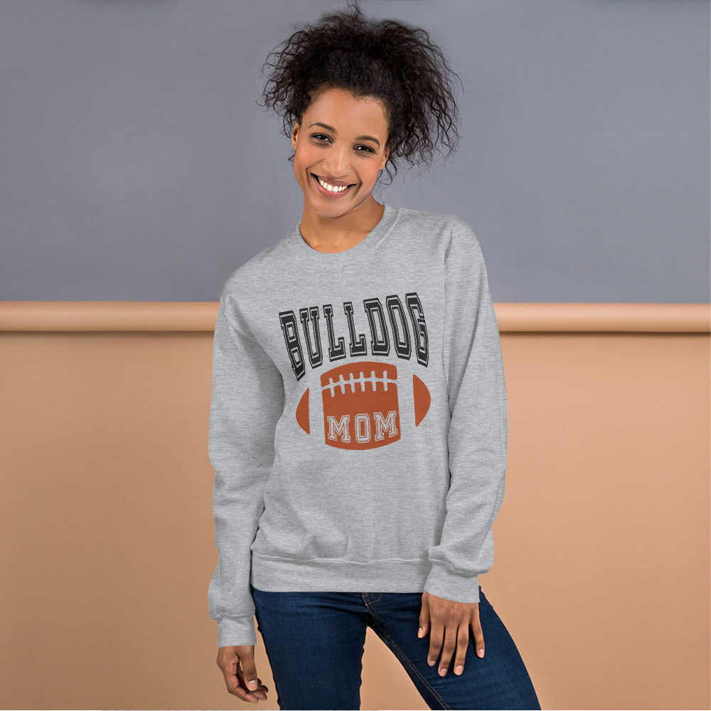 Football Bulldog Mom Crewneck Sweatshirt for Women