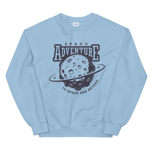 Space Adventure: To Space and Beyond Asteroids Crewneck Sweatshirt