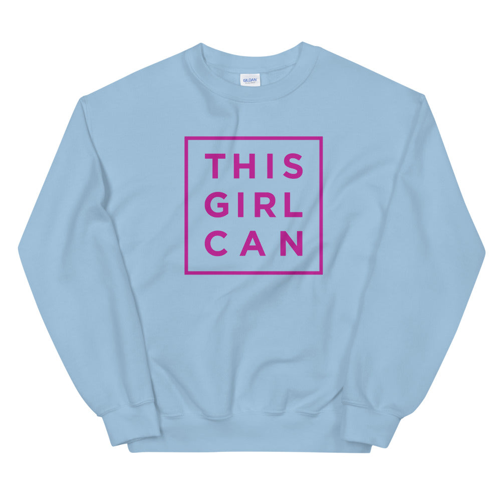 This Girl Can Sweatshirt | Motivational Quote Crewneck for Women
