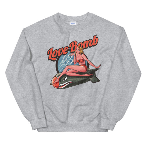 Love Bomb Sweatshirt | Grey Vintage Love Bomb Sweatshirt