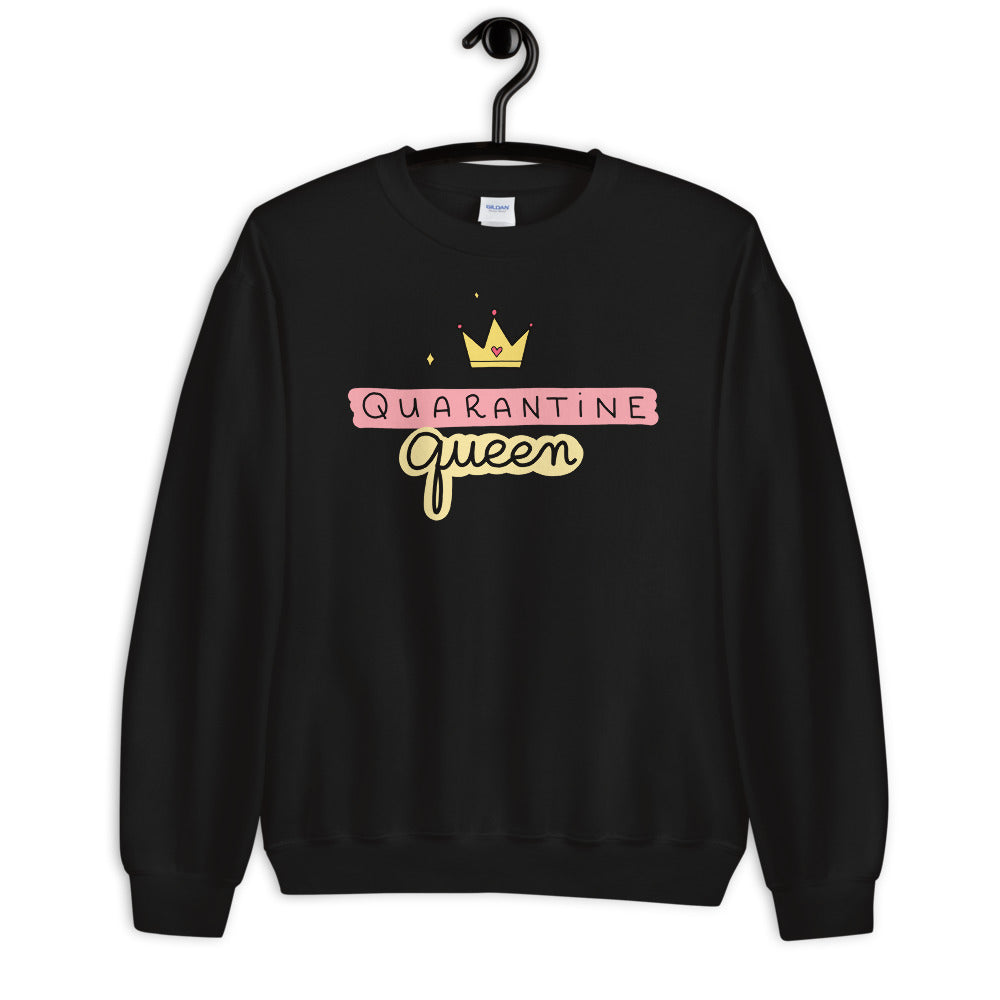 Quarantine Queen Sweatshirt | Black Queen Sweatshirt for Women