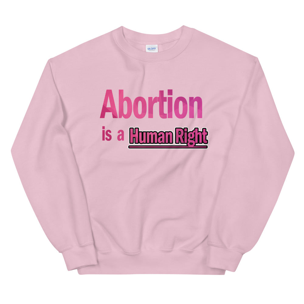 Abortion is a Human Right Crewneck Sweatshirt for Women