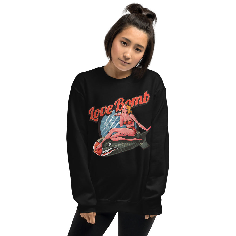 Love Bomb Sweatshirt | Black Vintage Love Bomb Sweatshirt