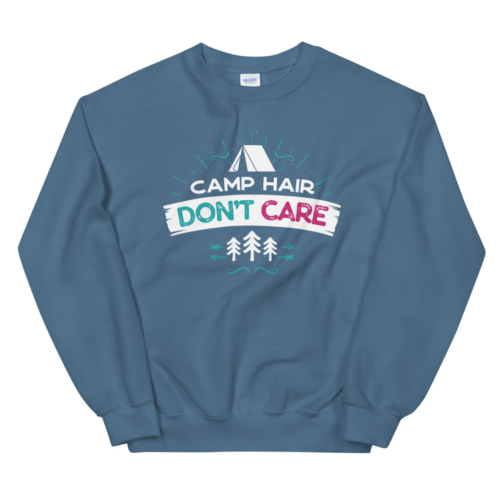 Camp Hair Dont Care Crewneck Sweatshirt for Girls