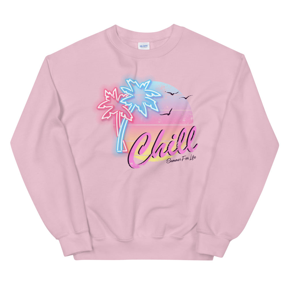 Chill Summer For Life Crewneck Sweatshirt for Women