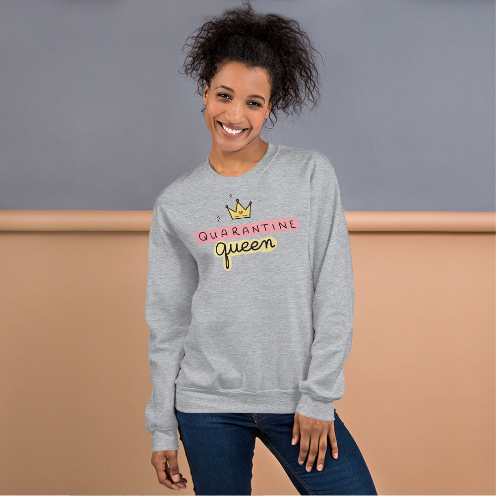 Quarantine Queen Sweatshirt | Grey Queen Sweatshirt for Women