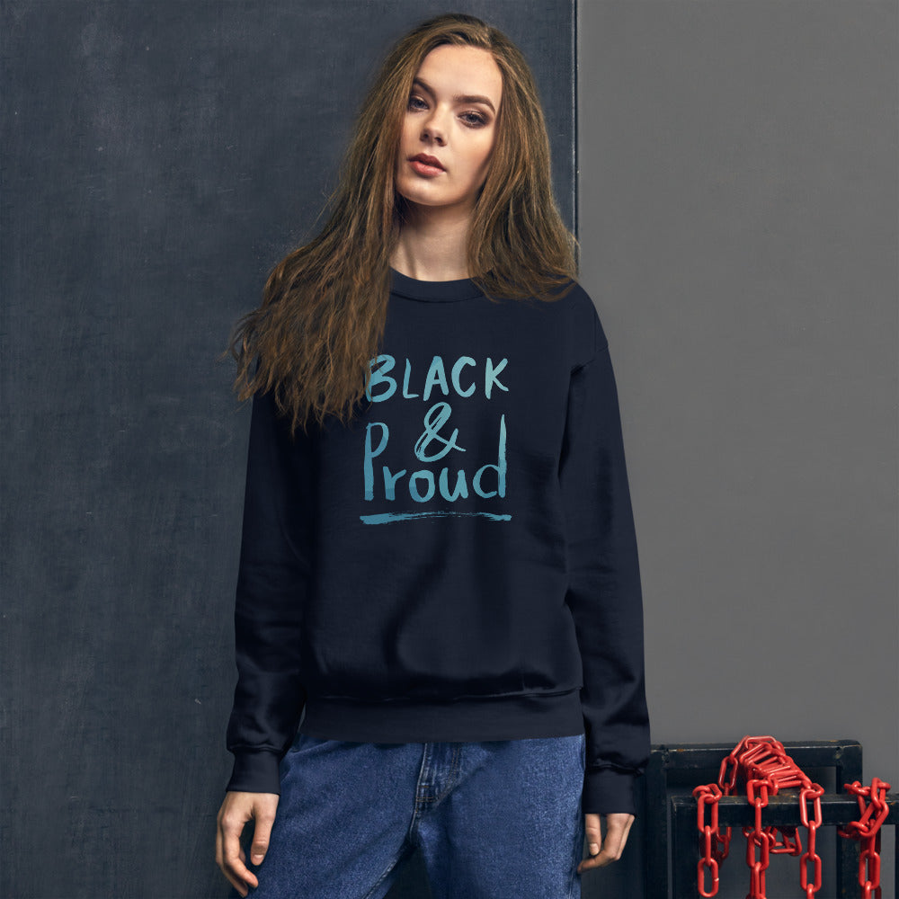 Black and Proud Crewneck Sweatshirt for Women