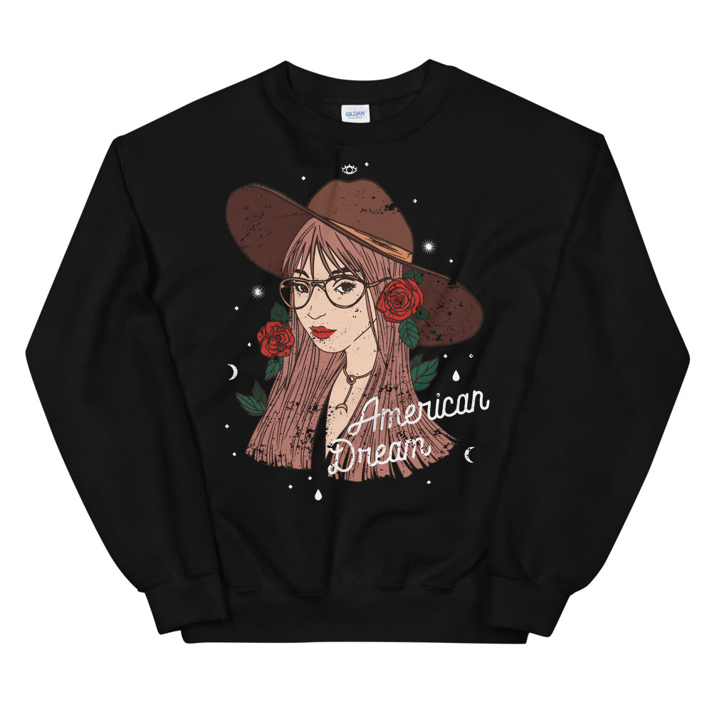 American Dream Cowgirl Crewneck Sweatshirt for Women