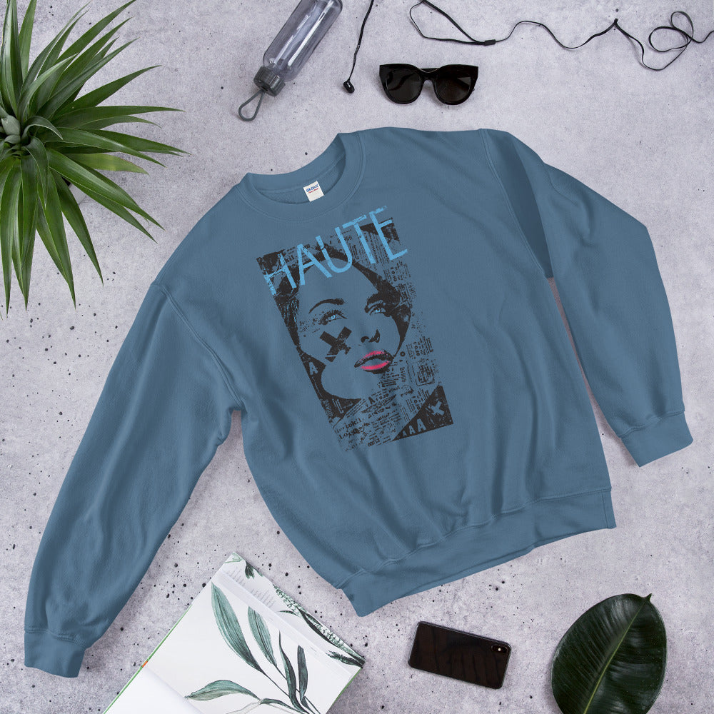 Haute Sweatshirt | Fashion Magazine Cover Haute Crewneck For Ladies