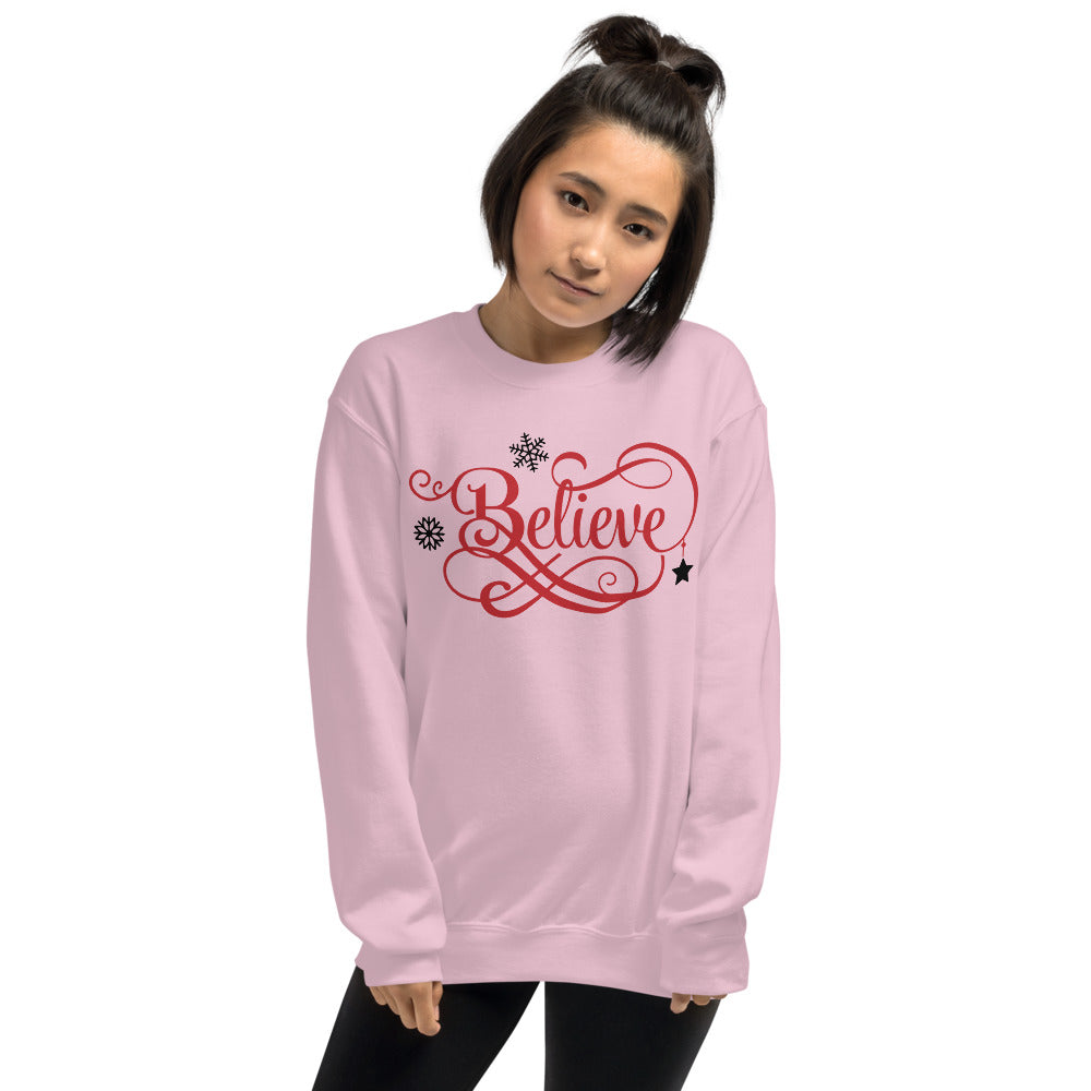 Believe Sweatshirt | Believe Christmas Crewneck for Women