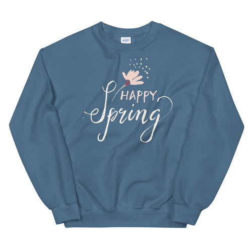Happy Spring Crewneck Sweatshirt for Women