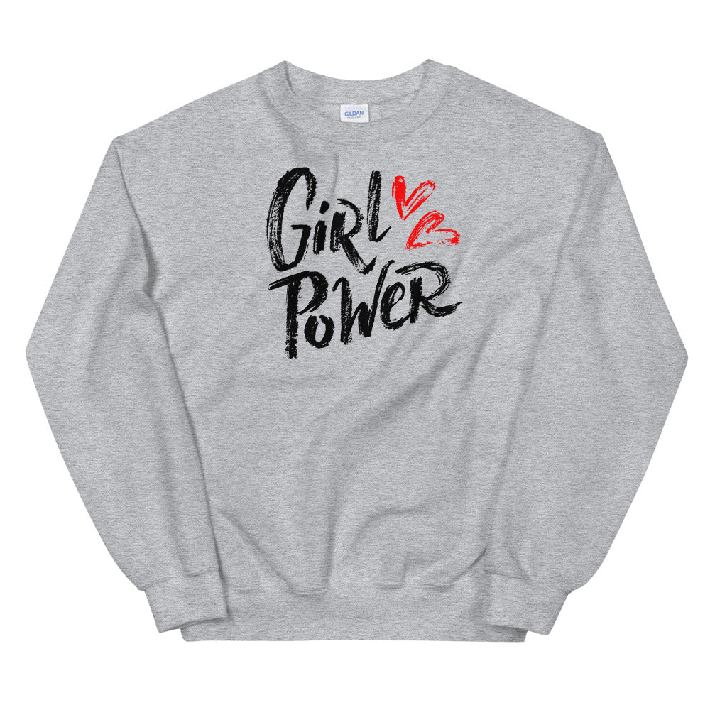 Girl Power Sweatshirt | Grey Women Empowerment Sweatshirt