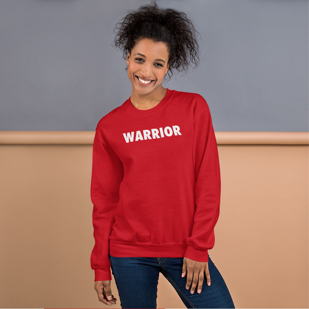 Warrior Sweatshirt | Red One Word Sweatshirt for Women