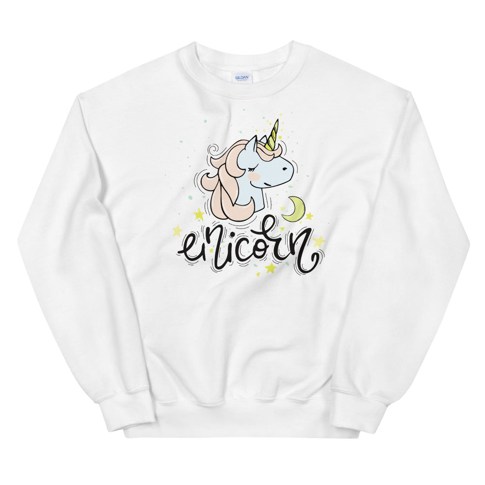 Unicorn Face Sweatshirt | Little Unicorn Face Sweatshirt for Ladies